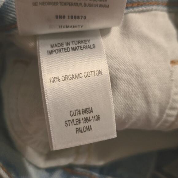 COH CITIZENS OF HUMANITY Paloma Baggy in Moonbeam Jeans Women's Size 32 New - Picture 16 of 16